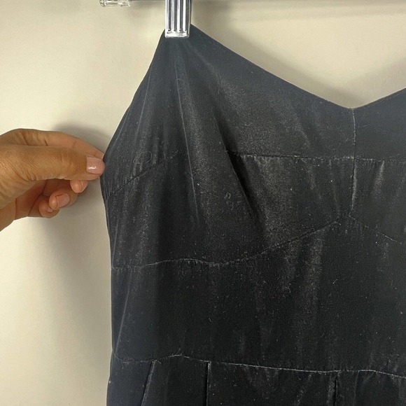 J. Crew Black Strapless Velvet Jumpsuit size 0 - Picture 4 of 14
